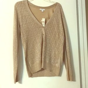 New York and Company Gold Sweater Size L. NWT